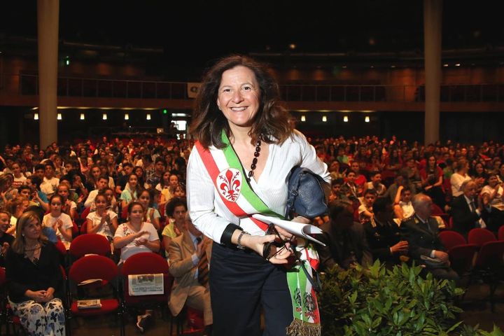 Firenze, la premiazione del Campionato di giornalismo all'Obihall. La vice sindaca Cristina Giachi   (Marco Mori/New Press Photo)