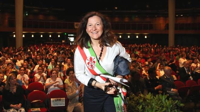Firenze, la premiazione del Campionato di giornalismo all'Obihall. La vice sindaca Cristina Giachi   (Marco Mori/New Press Photo)