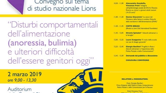 Convegno organizzato dai Lions club Firenze Ponte Vecchio, Fiesole, Pontassieve Valle del Sieve