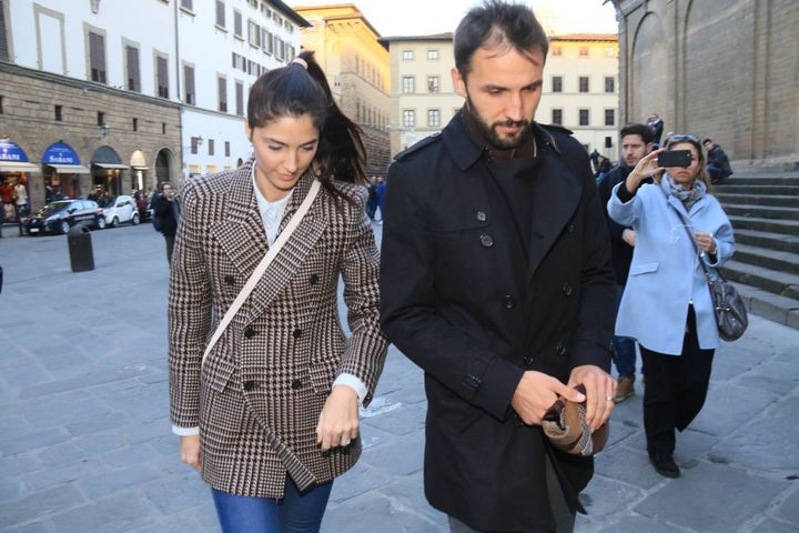 Milan Badelj entra in san Lorenzo con la fidanzata (Fotocronache Germogli)