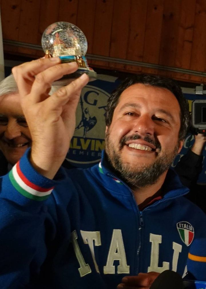 Matteo Salvini al Galluzzo (foto Gianluca Moggi/New Press Photo)
