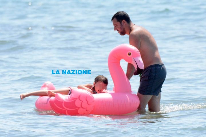 Salvini in mare (Foto Riccardo Dalle Luche/Fotocronache Germogli)