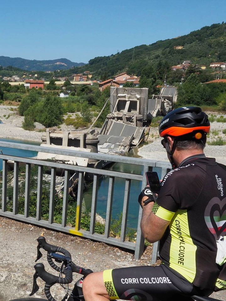 Albiano Magra (Massa Carrara), il ponte crollato (Pasquali) 