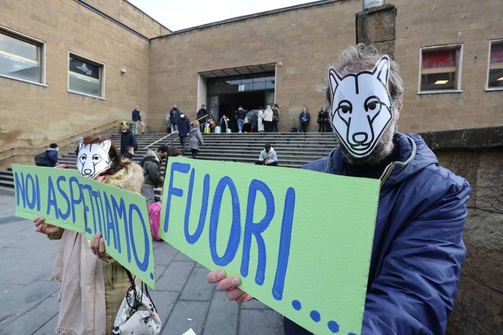 Firenze, manifestazione degli insegnanti no vax (New Press Photo)