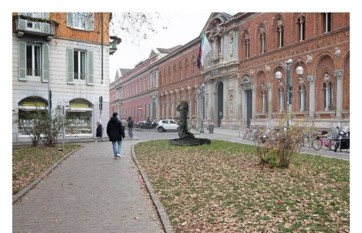 Il luogo dove sarà installata la statua di Margherita a Milano (Dire)