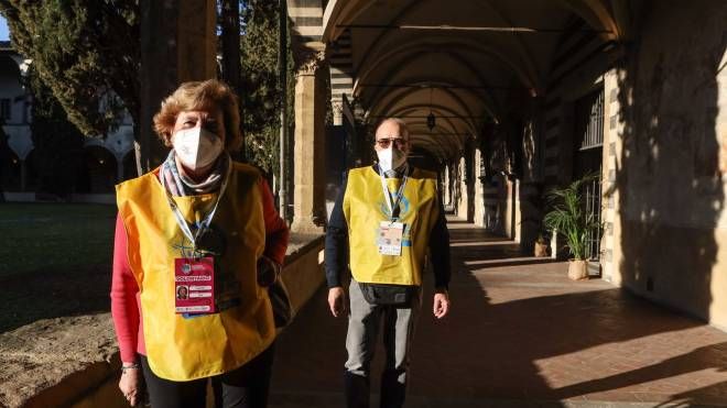 Firenze, il primo giorno del forum in Santa Maria Novella (foto Giuseppe Cabras/New Pressphoto)