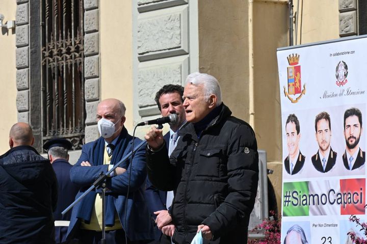 Pistoia, giornata contro la mafia: "SiamoCapaci". Nella foto: Giancarlo Caselli
(Foto Castellani)