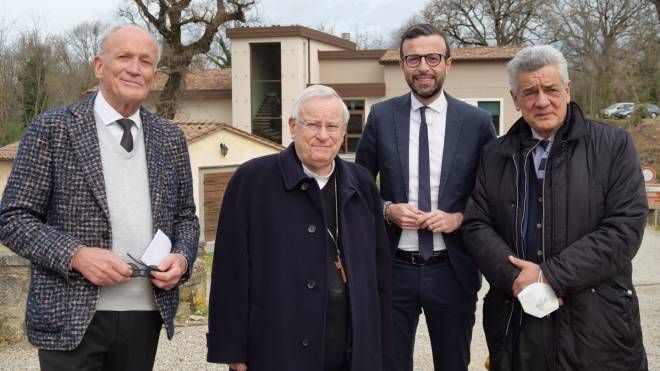 Vaccari, Bassetti e Mazzeo con l'ex sindaco Beppe Fanfani 