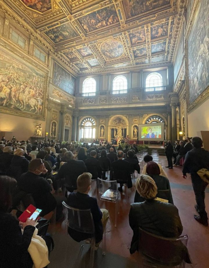Un momento dell'evento a Palazzo Vecchio 