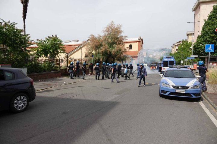 Tensione e incidenti dopo Spezia-Napoli (Frascatore)