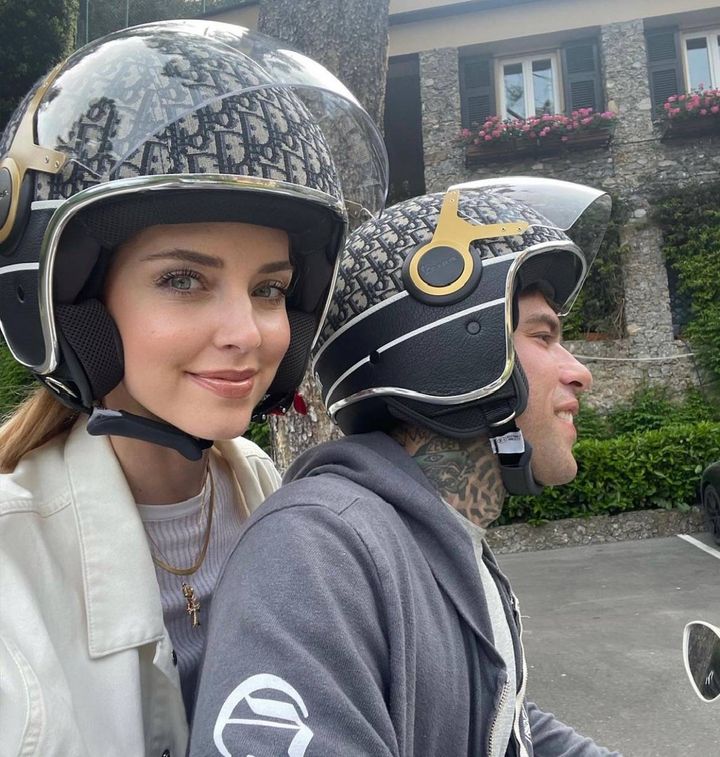 Fedez e Chiara Ferragni a Portofino (foto da Instagram)