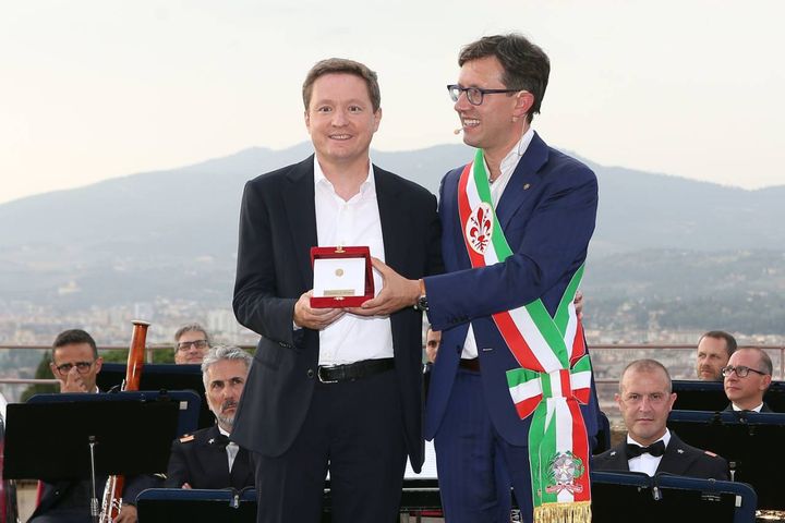 Fiorini d'Oro 2022: Andrea Ceccherini con il sindaco Nardella (New Press Photo)
