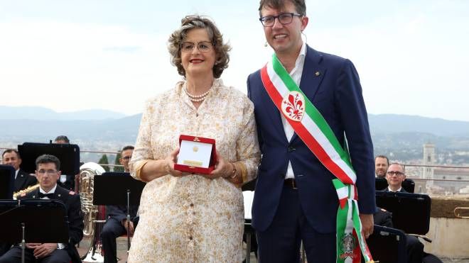 Fiorini d'Oro 2022: Cristina Acidini con il sindaco Nardella (New Press Photo)
