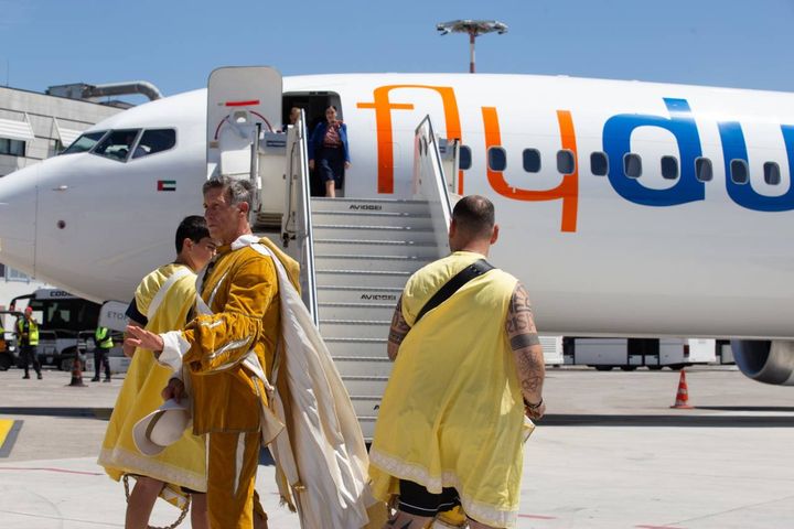 Il volo inaugurale flydubai partito dall'aeroporto internazionale Galileo Galilei di Pisa 
(foto Enrico Mattia del Punta)