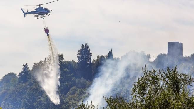 Vasto incendio a Greve in Chianti
(foto Germogli)