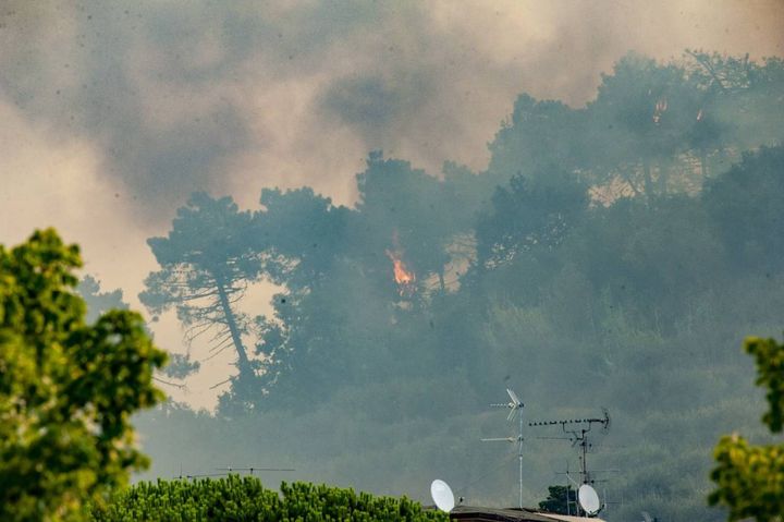 Incendio a Bozzano, le impressionanti foto del rogo vicino Massarosa (Foto Umicini)