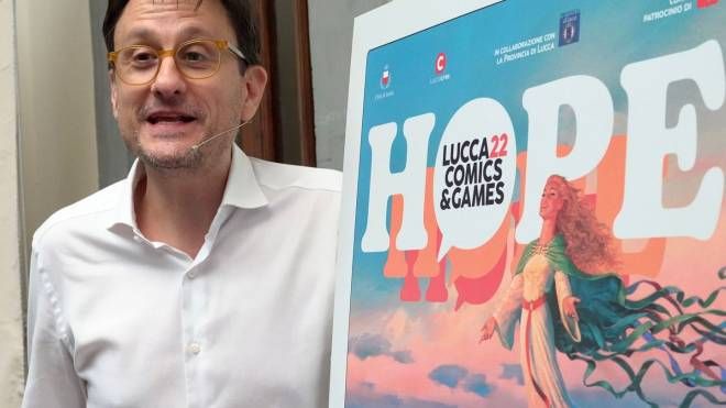 La presentazione di Lucca Comics & Games. Il direttore del festival, Emanuele Vietina (New Press Photo)