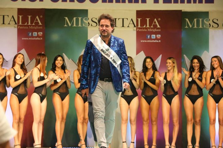 Leonardo Pieraccioni a Casciana Terme per la serata di Miss Toscana (Foto Luca Bongianni /Germogli)