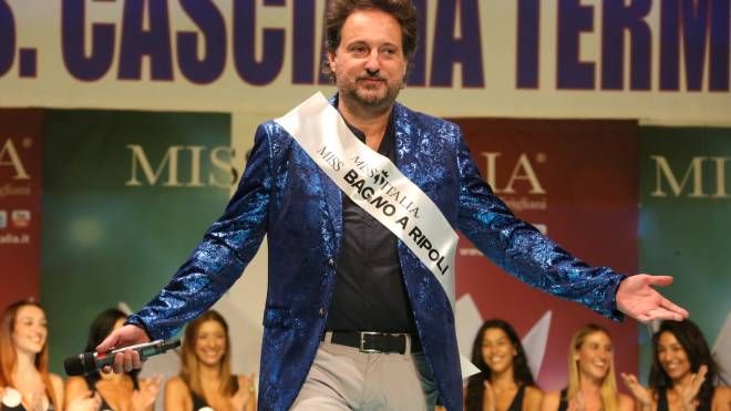 Leonardo Pieraccioni a Casciana Terme per la serata di Miss Toscana (Foto Luca Bongianni /Germogli)