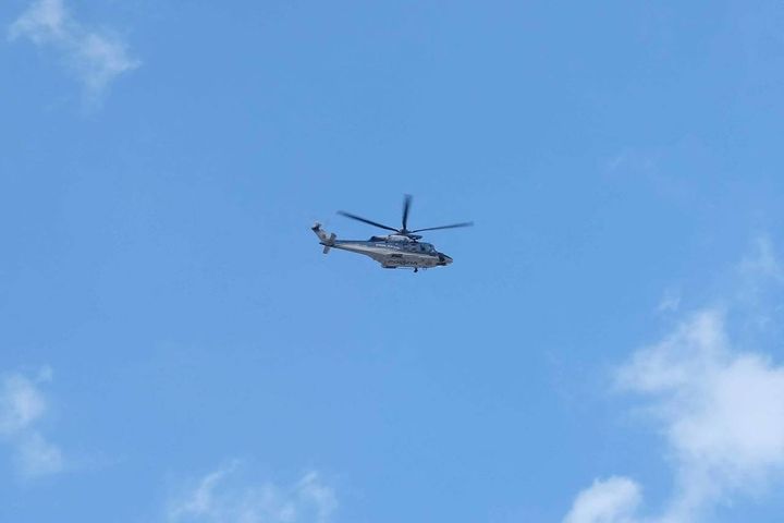 L'elicottero sopra Arezzo 