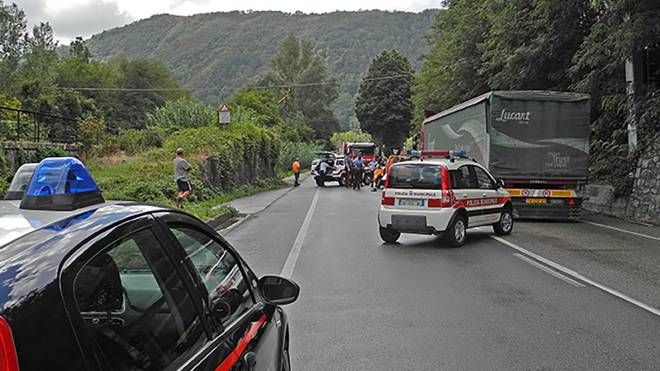 La scena dell'incidente (Foto Borghesi)