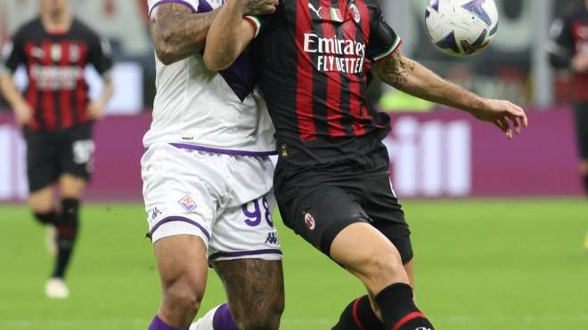 Un momento di Milan Fiorentina