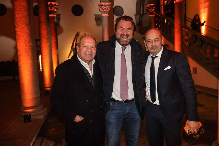 Bernabò Bocca con Ermanno e Tony Scervino (foto Giuseppe Cabras/New Press Photo)