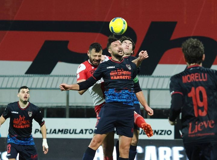 Rimini-Gubbio 0-1, un momento della partita (Foto Petrangeli)