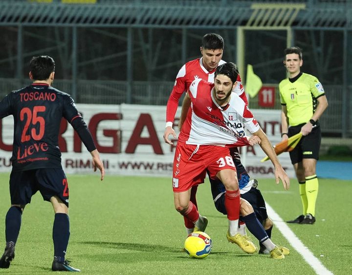 Rimini-Gubbio 0-1, un momento della partita (Foto Petrangeli)
