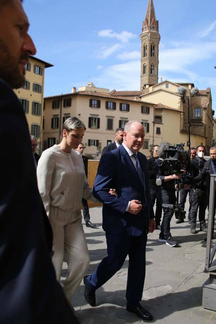 Il principe Alberto e Charlene di Monaco a Firenze (New Press Photo)
