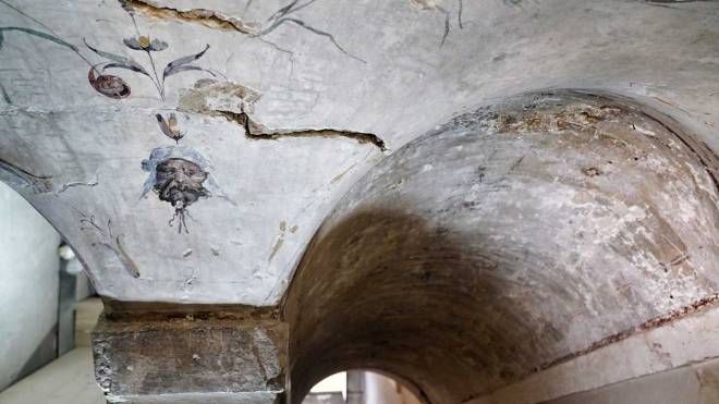 Le pitture 'grottesche' ritrovate sulle mura del Palazzo
