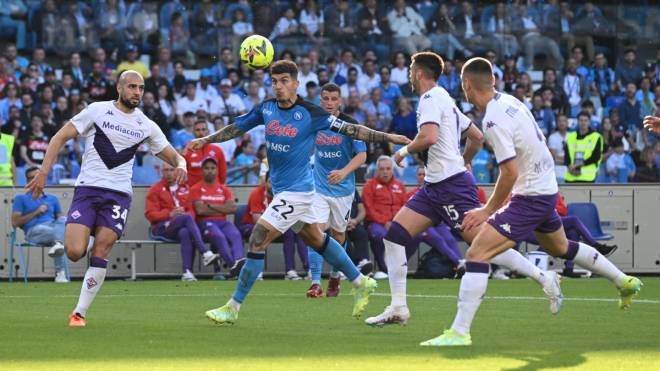 Un momento di Napoli-Fiorentina