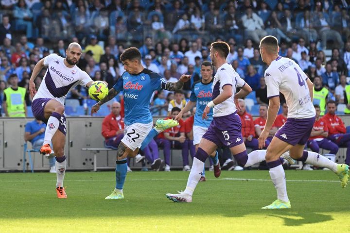 Un momento di Napoli-Fiorentina