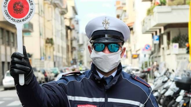Polizia municipale Firenze (foto Giuseppe Cabras/New Press Photo)