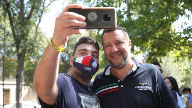 Il leader della Lega Matteo Salvini l’anno scorso a Firenze