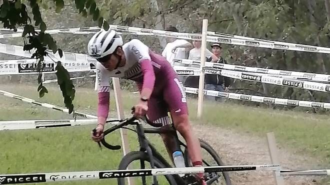 Alessandro Nannini in azione nel ciclocross